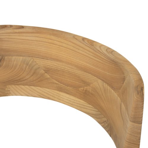 SESSEL AUS MASSIVEM TEAKHOLZ UND SITZ IN STROHMATT 58x53x79cm