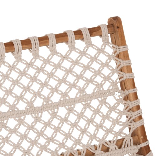 STUHL TEAKHOLZ NATUR UND SEILWEISS 65x78x68Hcm