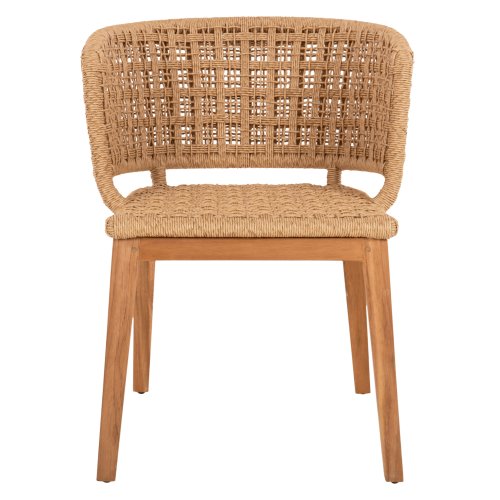 ARMCHAIR INDOORS FARLEY TEAK WOOD-SYNTHETIC ROPE-NATURAL COLOR 57x58x86Hcm