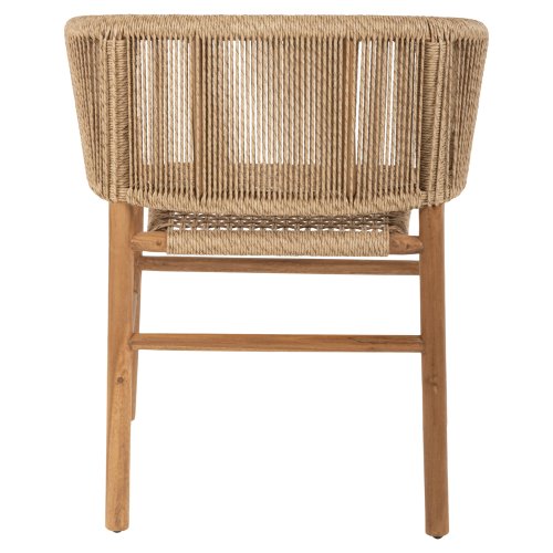 ARMCHAIR IRVINE TEAK WOOD-SYNTHETIC ROPE IN NATURAL COLOR 64x56x76Hcm