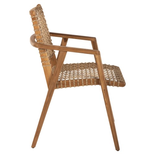 ARMCHAIR VAYA TEAK WOOD-SYNTHETIC ROPE IN NATURAL COLOR 54x59x84Hcm