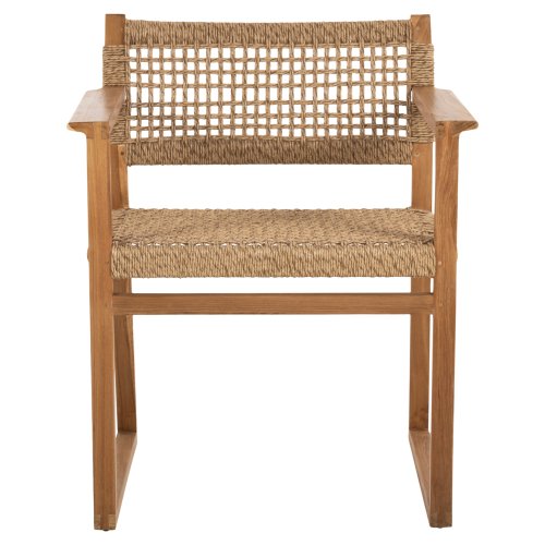 ARMCHAIR NARLEY TEAK WOOD-SYNTHETIC ROPE IN NATURAL COLOR 61x53x76Hcm