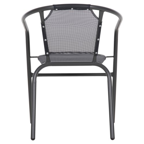 SESSEL OUTDOOR METALL & TEXTILENE IN GRAU 55x58x72Hcm
