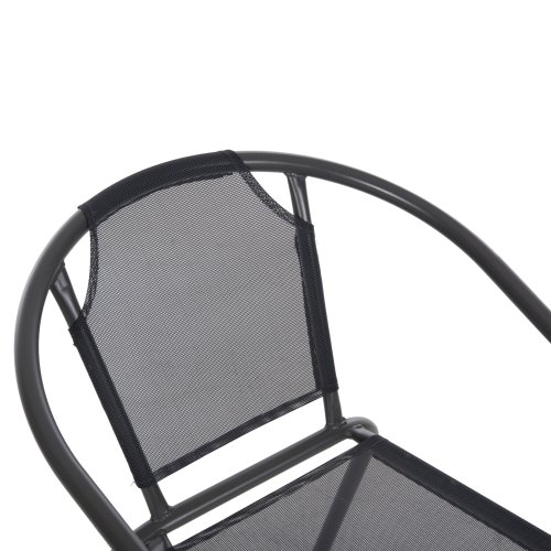 SESSEL OUTDOOR METALL & TEXTILENE IN GRAU 55x58x72Hcm