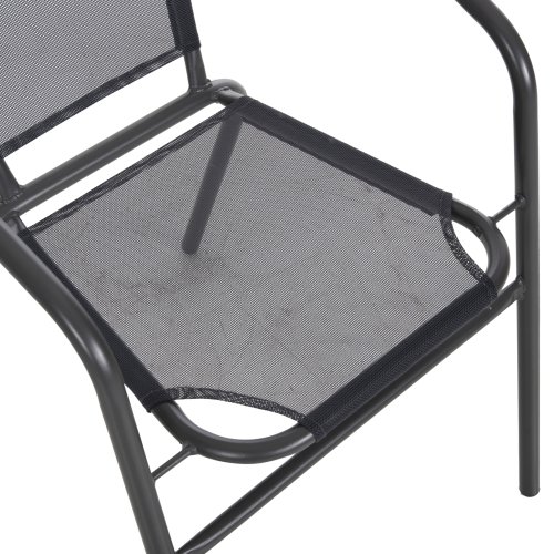 SESSEL OUTDOOR METALL & TEXTILENE IN GRAU 55x58x72Hcm