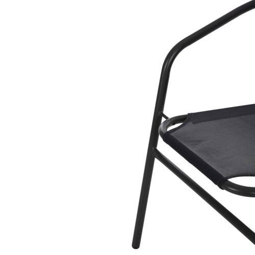 SESSEL OUTDOOR METALL & TEXTILENE IN GRAU 55x58x72Hcm