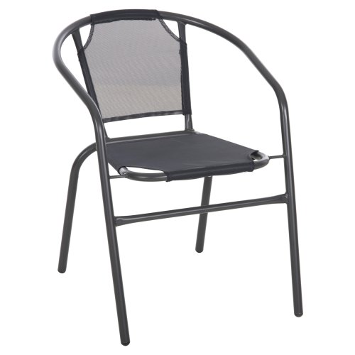 SESSEL OUTDOOR METALL & TEXTILENE IN GRAU 55x58x72Hcm