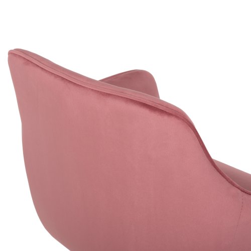 LATRELL SESSEL ROSE SAMT & SCHWARZE METALLBEINE 55x57x84cm