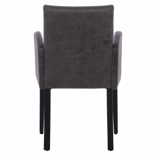 LIZETTE ARMCHAIR MADE OF GRAY SUEDE FABRIC WITH BLACK WOODEN LEGS 55x58x85 cm