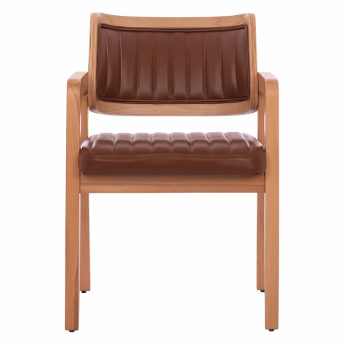 "LUCERO" SESSEL MIT KUNSTLEDER TAMPA & NATURHOLZGESTELL 56x65x81 cm
