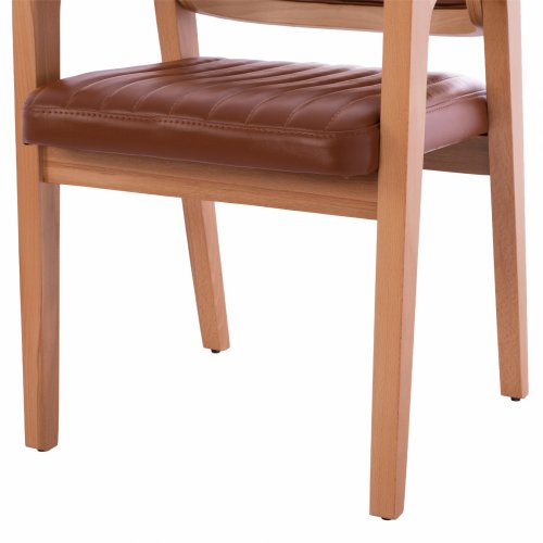 "LUCERO" SESSEL MIT KUNSTLEDER TAMPA & NATURHOLZGESTELL 56x65x81 cm