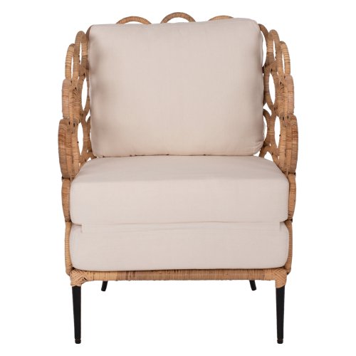 SESSEL RATTAN-METALL NATURFARBE
