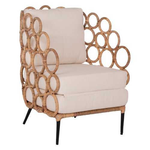 SESSEL RATTAN-METALL NATURFARBE