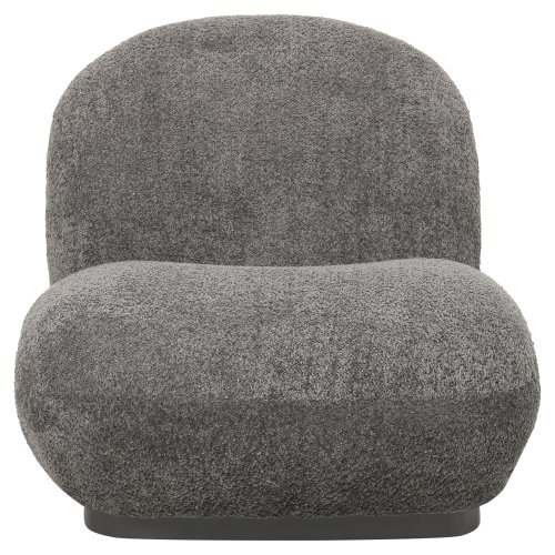 ARMCHAIR GREY BOUCLE FABRIC 85x82x77Hcm