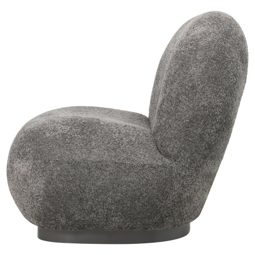ARMCHAIR GREY BOUCLE FABRIC 85x82x77Hcm