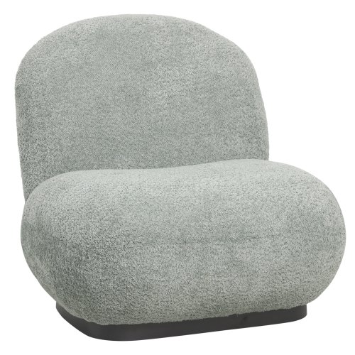 ARMCHAIR PISTACHIO GREEN BOUCLE FABRIC 85x82x77Hcm
