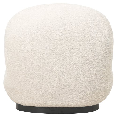 ARMCHAIR ECRU BOUCLE FABRIC 85x82x77Hcm