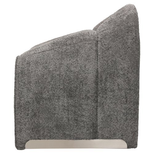 SESSEL MIT GRAUEM BOUCLE-STOFF 81x64x74cm