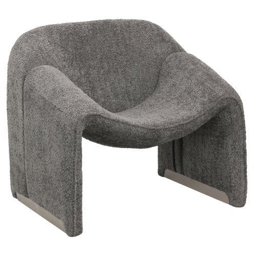 SESSEL MIT GRAUEM BOUCLE-STOFF 81x64x74cm