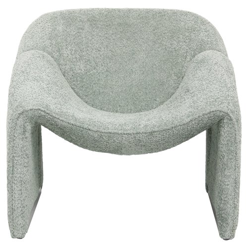ARMCHAIR PISTACHIO GREEN BOUCLE FABRIC 81x64x74Hcm