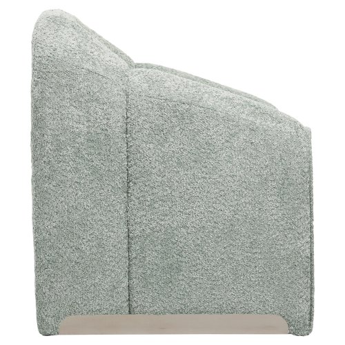 ARMCHAIR PISTACHIO GREEN BOUCLE FABRIC 81x64x74Hcm