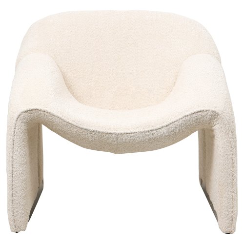 SESSEL MIT EKRU BUCLE-STOFF 81x64x74cm