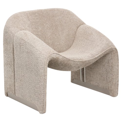 SESSEL MIT BEIGEM BUCLE-STOFF 81x64x74cm