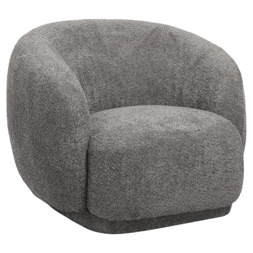SESSEL GRAU BOUCLE-STOFF 93x87x78H cm