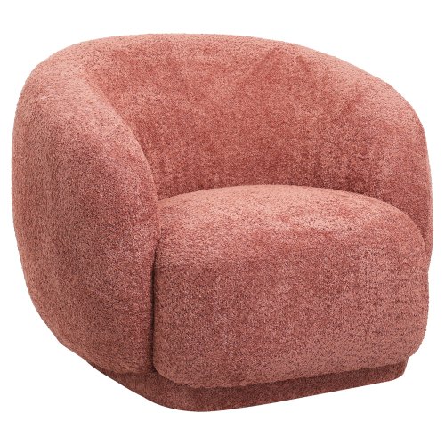 ARMCHAIR PINK BOUCLE FABRIC 93x87x78H cm