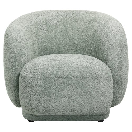 ARMCHAIR PISTACHIO GREEN BOUCLE FABRIC 93x87x78H cm