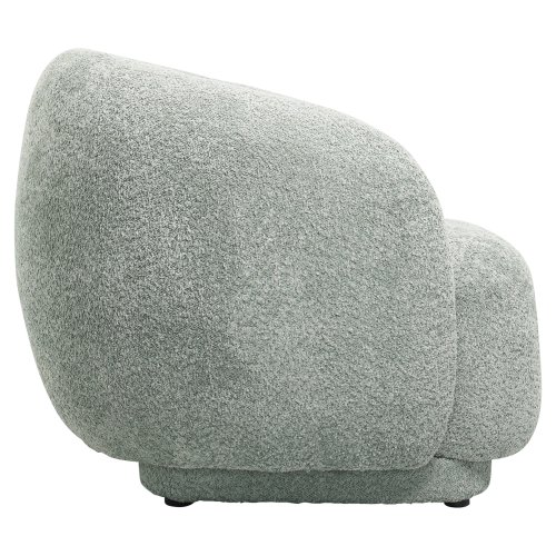 ARMCHAIR PISTACHIO GREEN BOUCLE FABRIC 93x87x78H cm