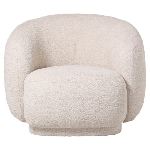 ARMCHAIR ECRU BOUCLE FABRIC 93x87x78H cm