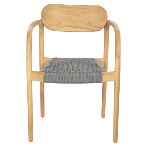 ΠΟΛΥΘΡΟΝΑ ΞΥΛΟ TEAK ΦΥΣΙΚΟ & ΓΚΡΙ ΣΧΟΙΝΙ 55x54x80Yεκ.
