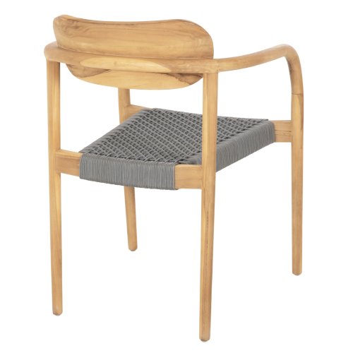 ΠΟΛΥΘΡΟΝΑ ΞΥΛΟ TEAK ΦΥΣΙΚΟ & ΓΚΡΙ ΣΧΟΙΝΙ 55x54x80Yεκ.