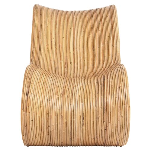 ΠΟΛΥΘΡΟΝΑ CURVY LOUNGE ΑΠΟ RATTAN ΣΕ ΦΥΣΙΚΗ ΑΠΟΧΡΩΣΗ 63x128x97Y εκ.