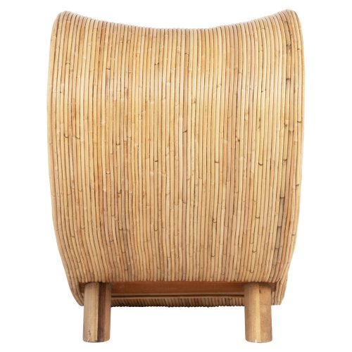 ΠΟΛΥΘΡΟΝΑ CURVY LOUNGE ΑΠΟ RATTAN ΣΕ ΦΥΣΙΚΗ ΑΠΟΧΡΩΣΗ 63x128x97Y εκ.
