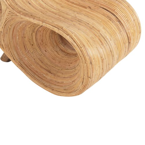 ΠΟΛΥΘΡΟΝΑ CURVY LOUNGE ΑΠΟ RATTAN ΣΕ ΦΥΣΙΚΗ ΑΠΟΧΡΩΣΗ 63x128x97Y εκ.
