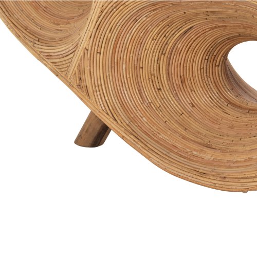 ΠΟΛΥΘΡΟΝΑ CURVY LOUNGE ΑΠΟ RATTAN ΣΕ ΦΥΣΙΚΗ ΑΠΟΧΡΩΣΗ 63x128x97Y εκ.