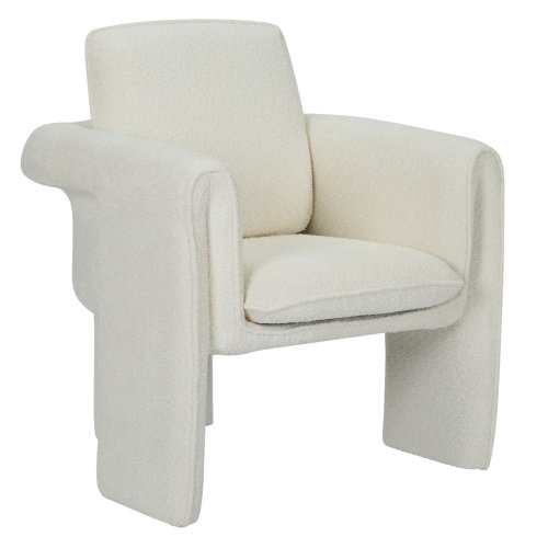SESSEL WEIß IN STOFF-METALLGESTELL 82x78x87Hcm