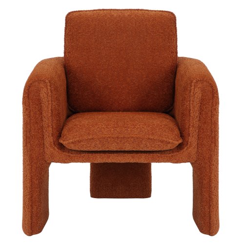 SESSEL ROT ORANGE IN STOFF-METALLGESTELL 82x78x87Hcm