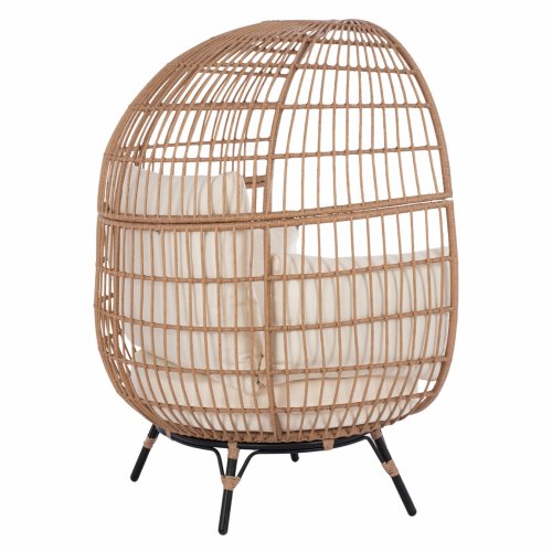Allegra Sesselnest mit Wicker in beige 110x85x148 cm
