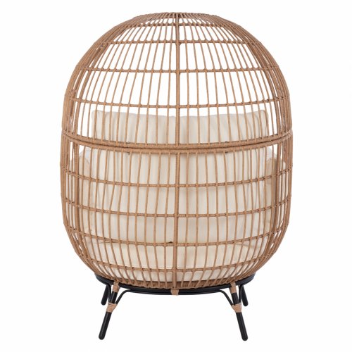 Allegra Sesselnest mit Wicker in beige 110x85x148 cm
