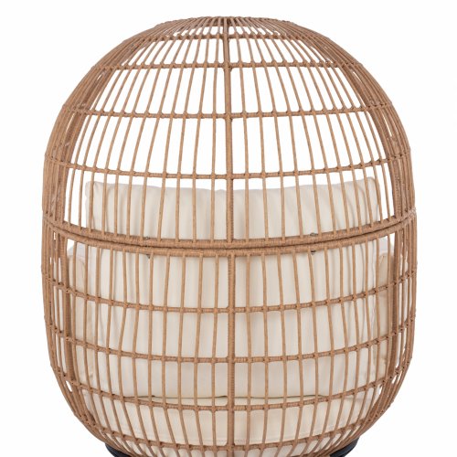 Allegra Sesselnest mit Wicker in beige 110x85x148 cm