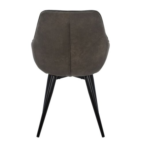 Armchair mando with grey fabric