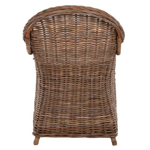 SESSEL KEYLA BRAUNES RATTAN-ECRU-KISSEN 63x65x87Hcm