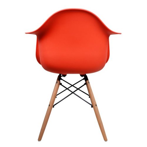 Designer Schalenstuhl MITRO mit Armlehnen, in Rot