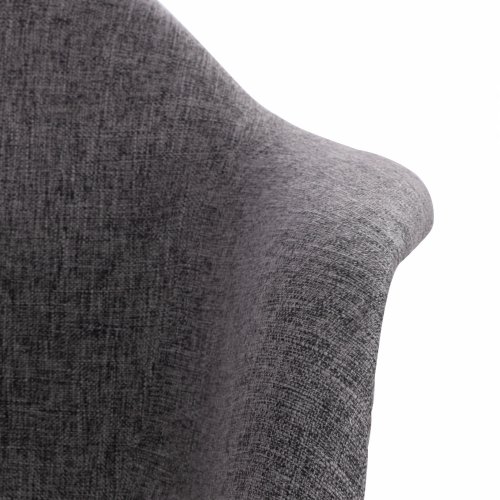 Armchair with wooden legs and grey fabric MITRO 63x57x81 cm