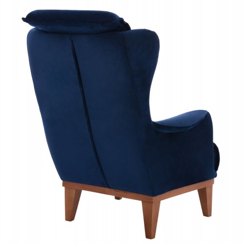 SESSEL "BENNINGTON" IN SAMT BLAU 75x100x100 cm