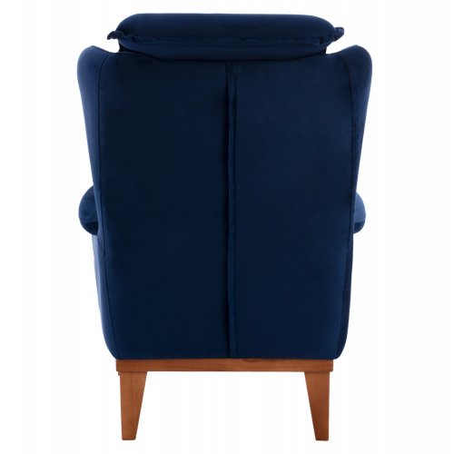 SESSEL "BENNINGTON" IN SAMT BLAU 75x100x100 cm