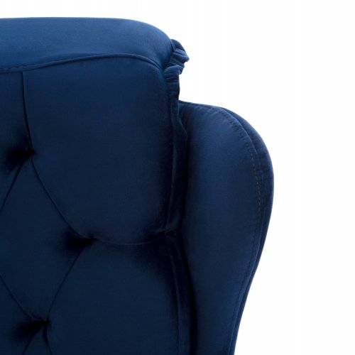 SESSEL "BENNINGTON" IN SAMT BLAU 75x100x100 cm